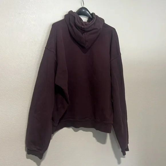 Madhappy Dark Purple Greetings From Madhapoy Hoodie with Graphic - Picture 3 of 5